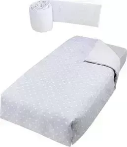 Набор Micuna для кроватки Galaxy покрывало+бортик 140*70 ТХ-1732 galaxy grey