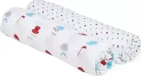 Муслиновые пеленки Bebe Au Lait 2 шт. Bowler/Polka