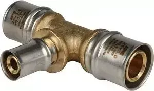 Тройник STOUT переходной 26х16х26 для металлопластиковых труб прессовой (SFP-0005-261626)
