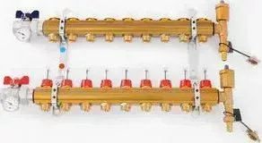 Коллекторная группа Tiemme 1"х3/4"х18 с расходомерами 9 выходов (3870009)