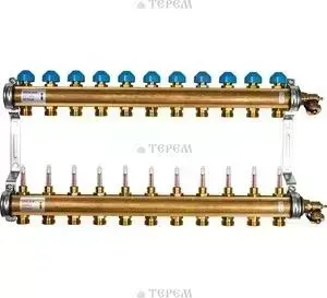 Коллекторная группа WATTS Ind HKV/T-11 1"-3/4" с расходомером 11 выходов (10004205)