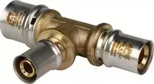 Тройник STOUT переходной 26х16х20 для металлопластиковых труб прессовой (SFP-0005-261620)