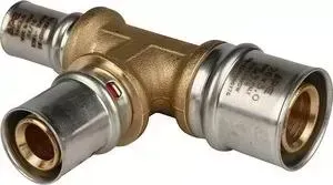 Тройник STOUT переходной 26х20х16 для металлопластиковых труб прессовой (SFP-0005-262016)