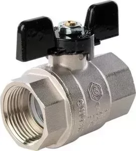 Кран STOUT шаровой полнопроходной ВР ручка бабочка 1" (SVB-0002-000025)