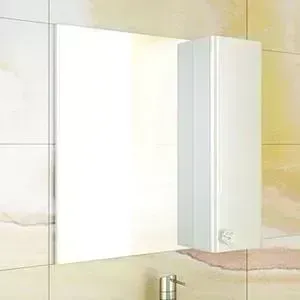 Зеркальный шкаф Comforty Флоренция 70 белый глянец универсальное (3130350)