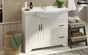Тумба с раковиной Comforty с Севилья 100 слоновая кость (3132627)