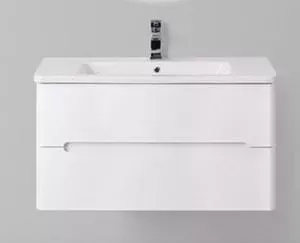 Тумба с раковиной BELBANGO с Luxury 80x46.7 Bianco lucido (LUXURY/SOFT-800-2C-SO-BL-P,