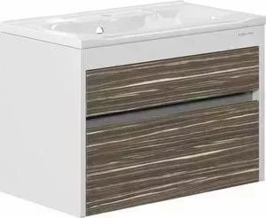 Тумба с раковиной EDELFORM с Белль 80x45 белый макассар (1-759-44-PR80, 10.010.00800.001)