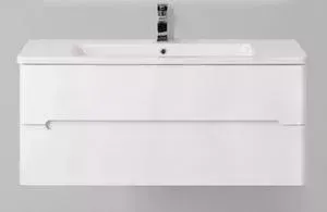 Тумба с раковиной BELBANGO с Luxury 105.7x46 Bianco lucido (LUXURY-1050-2C-SO-BL-P, 12105-KL)