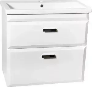 Тумба с раковиной Style line с Лотос Люкс 70 белая (2000949096018, S-UM-COM70/1-w)