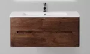 Тумба с раковиной BELBANGO с Luxury 105.7x46 Rovere moro (LUXURY-1050-2C-SO-RW-P, 12105-KL)