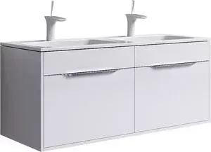 Тумба с раковиной Aqwella с 5 Stars Malaga 121,5x45 белая (Mal.01.12 + Mal.12.04.D)