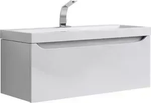 Тумба с раковиной Aqwella с 5 Stars Verona 100x40 белый (Ver.01.10/W + Inf.10.04.D)