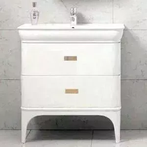 Тумба с раковиной BELBANGO с Prado 81x48.5 Bianco lucido (PRADO-800-2C-PIA-BL, PRADO-800-LVB)