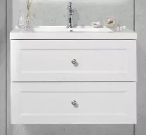 Тумба с раковиной BELBANGO с Dublin 75.5x52 Bianco lucido (DUBLIN-750-2C-SO-BL, DUB-750-LVB)