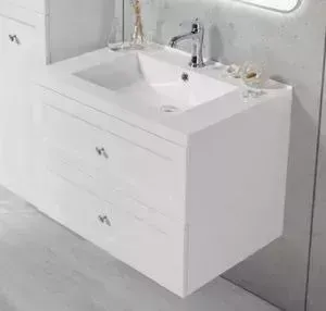 Тумба с раковиной BELBANGO с Dublin 85.5x52 Bianco lucido (DUBLIN-850-2C-SO-BL, DUB-850-LVB)