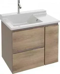 Тумба с раковиной JACOB DELAFON с Soprano 76x53,5x63,4 см, квебекский дуб (EB1330-N08-E10, EXL112-00)