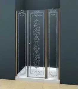 Душевая дверь CEZARES Royal Palace A-B-13 130 Punto, бронза (Royal Palace-A-30-FIX-CP-Br, Royal Palace-A-60/40-CP-Br)