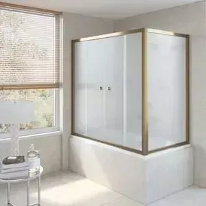 Душевая шторка на ванну Vegas Glass Z2V+ZVF 160*75 05 10 профиль бронза стекло сатин