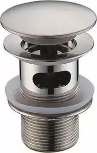 Донный клапан Wasserkraft Push-up хром матовый (A073)