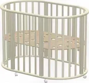 Кроватка детская Ведрусс Оливия new овальная 6 в1 место 1 слоновая кость vd4402102
