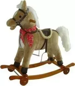 Игрушка Наша Игрушка Лошадка-качалка Наша на колесах 78 см (61053)