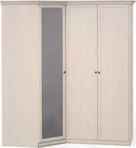 Шкаф угловой Шатура Лючия светлая с зеркалом+2 дверный 421995