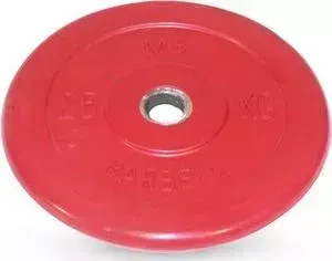 Диск обрезиненный Barbell d 31 мм цветной 25,0 кг (красный)