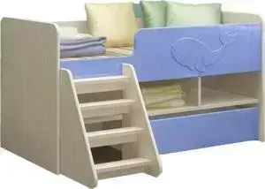 Кровать детская Регион 58 Юниор-3 голубой 70x140