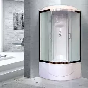 Душевая кабина Royal Bath BK6 90х90х217 стекло белое/шиншилла (RB90BK6-WC-CH)