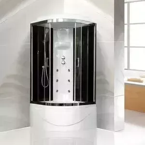 Душевая кабина Royal Bath BK3 100х100х217 стекло черное/прозрачное (RB100BK3-BT-CH)
