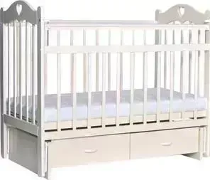 Кроватка детская EVERFLO Love c ящиком и маятником ivory ES-002 (ПП100004297)