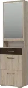Прихожая Гранд Кволити Ривьера 2-3510 шкаф с зеркалом /дуб ривьера /шоколад глянец