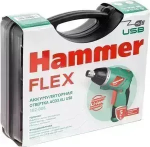 Отвертка HAMMER ACD3,6Li USB