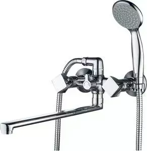 Смеситель для ванны GROSS AQUA Forma с длинным изливом 350 мм (7016084С - 35L(F))