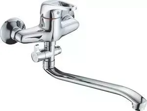 Смеситель для ванны GROSS AQUA Optima с длинным изливом 350 мм (7532511С - 35S)