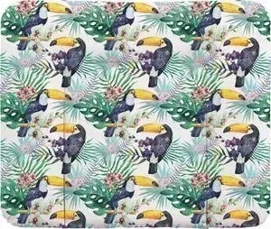 Пеленальный матрас Ceba Baby 70x85 см Flora Fauna мягкий на комод W-134(Tucan W-134-099-544) (123778)