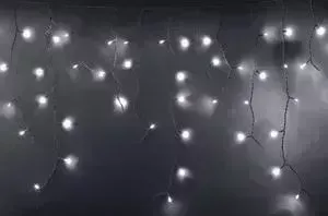 Гирлянда Neon-Night Айсикл (бахрома) светодиодный, 4,8 х 0,6 м, белый провод, 230 В, диоды белые, 176