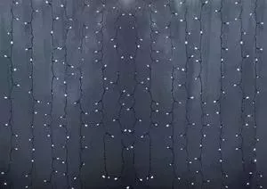 Гирлянда Neon-Night "Светодиодный Дождь" 2х3м, постоянное свечение, прозрачный провод, 230 В, диоды БЕЛЫЕ, 448 LED
