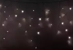 Гирлянда Neon-Night Айсикл (бахрома) светодиодный, 4,8 х 0,6 м, прозрачный провод, диоды ТЕПЛЫЙ БЕЛЫЙ, 176 LED