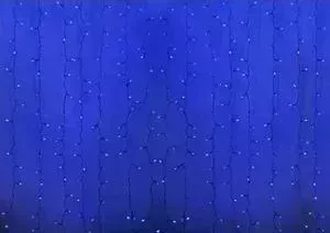 Гирлянда Neon-Night "Светодиодный Дождь" 2х3м, постоянное свечение, прозрачный провод, 230 В, диоды СИНИЕ, 448 LED