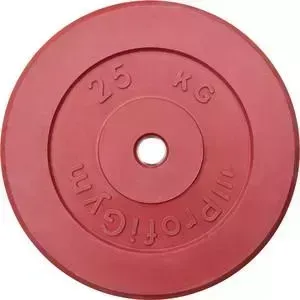 Диск обрезиненный ProfiGym d 31 мм красный 25,0 кг