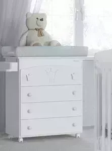 Комод Micuna пеленальный Valentina B-970 white матрасик stars grey