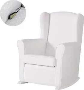 Кресло-качалка Micuna Wing/Nanny Relax white/white искусственная кожа