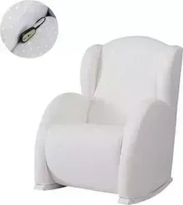 Кресло-качалка Micuna Wing/Flor Relax white/white искусственная кожа