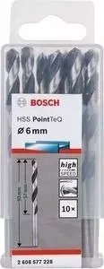 Сверло по металлу BOSCH 10шт HSS PointTeQ 6 мм (2.608.577.228)
