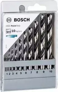Набор сверл по металлу BOSCH HSS PointTeQ 10шт D1-10 (2.608.577.348)