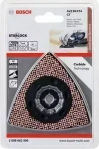 Шлифпластина BOSCH Starlock твердосплавная 90 мм AVZ 90 RT4 (2.608.662.906)
