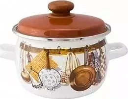 Кастрюля эмалированная Idilia 3.5 л Хозяюшка (I1913/4)
