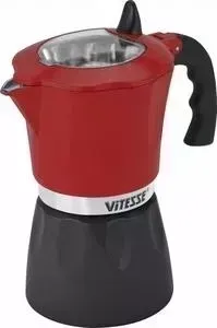 Кофеварка VITESSE гейзерная (VS-2643 Красный)
